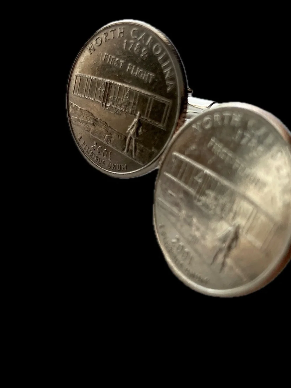 North Carolina State Quarter Coin Cufflinks | Wright Brothers First Flight